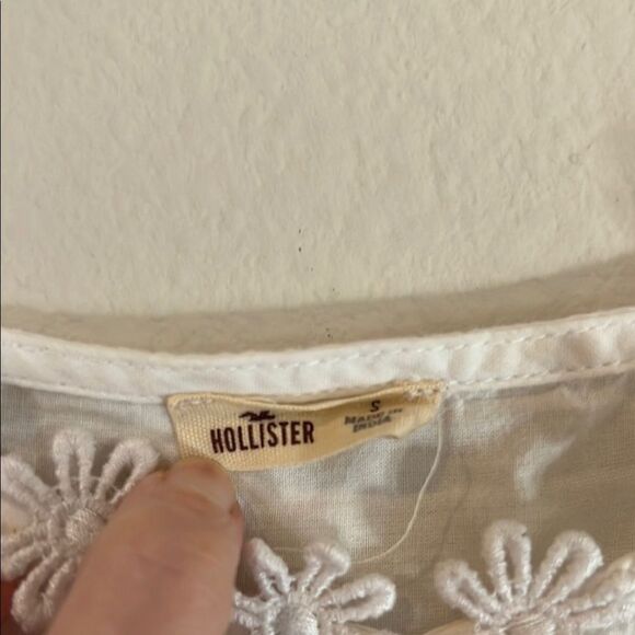 White Lace Cropped Tank Top - Picture 4 of 6